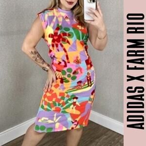 FARM Rio Colorful Tropical Midi Dress